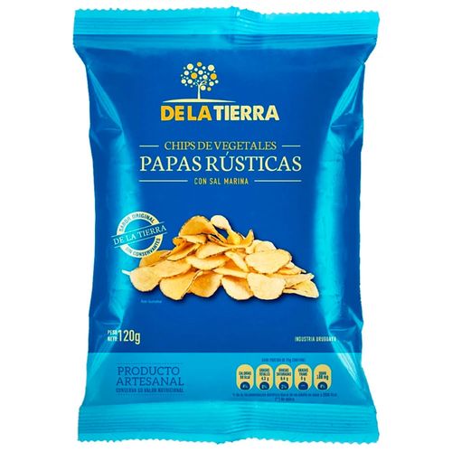 Papas rústicas DE LA TIERRA con sal marina 120 g