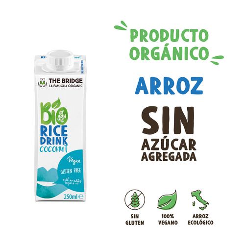 Bebida THE BRIDGE bio de arroz y coco 250 ml