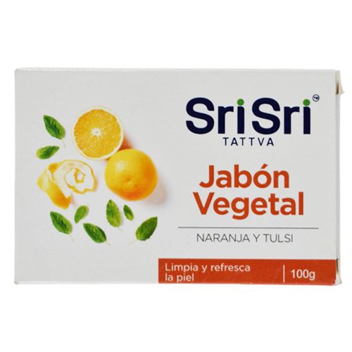 Jabón vegetal con naranja y tulasi PUREDERM 100 g