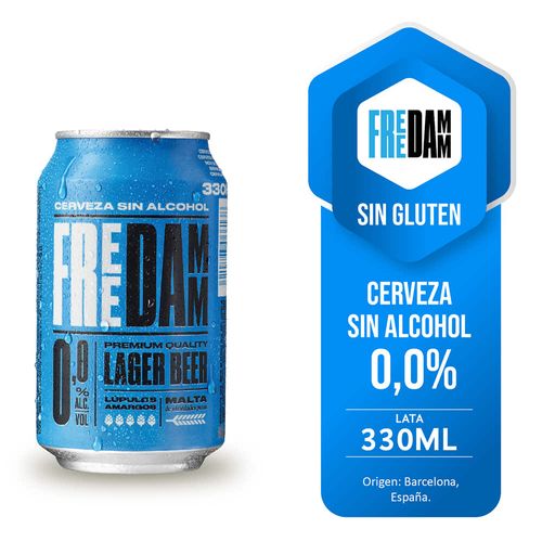 Cerveza FREE DAMM 0,0% alcohol 330 ml