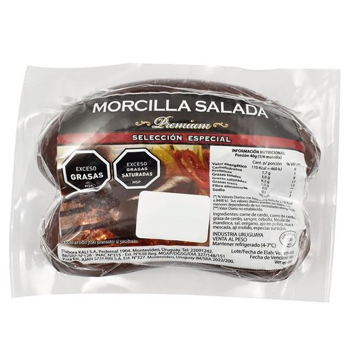 Morcilla Salada Premium SARUBBI al vacío x 300 g