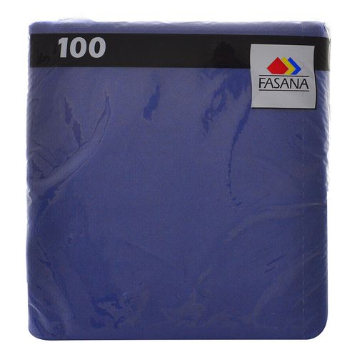 Servilleta FASANA lisa azul 100 un.