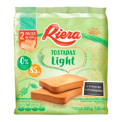 Tostadas light riera línea equilibrio 200 g