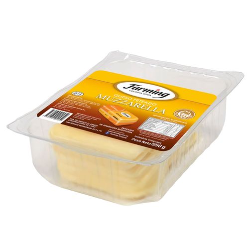 Queso muzzarella fetas FARMING 550 g