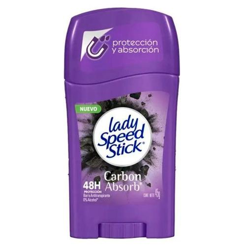 Desodorante LADY SPEED STICK carbón barra