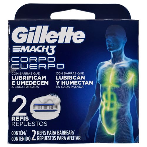 Pack x 2 Repuesto GILLETTE Mach 3 Cuerpo Razor