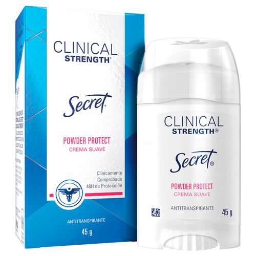 Desodorante SECRET Crema suave clinical powder protect 45g