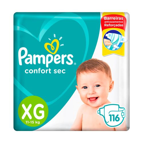 Pañal PAMPERS confort sec XG 116 un.