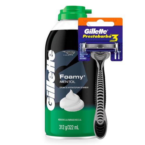 Espuma de afeitar Gillette mentol + prestobarba