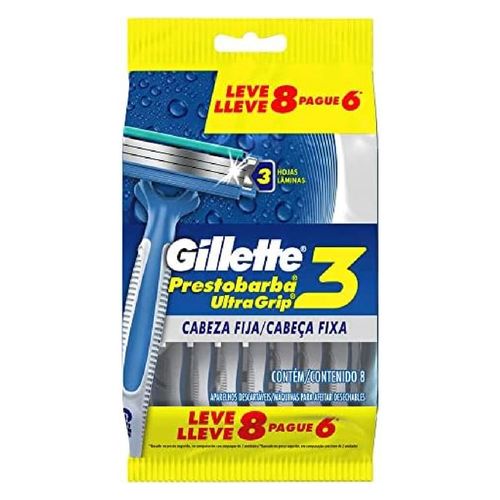 Prestobarba Gillette ultragrip 3 lleve 8 pague 6