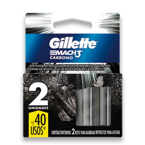 Repuesto GILLETTE Mach 3 Carbon 2 unidades