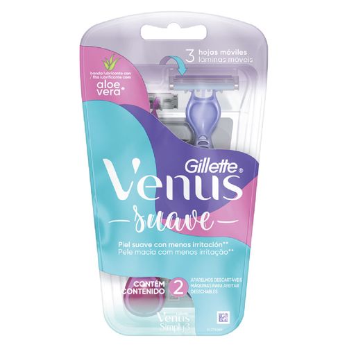 Máquina Simply Venus 3 GILLETTE Mujer 2 un.