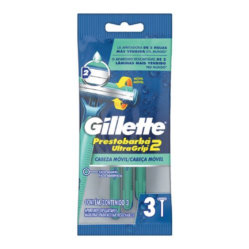 Máquina Prestobarba GILLETTE Ultragrip Móvil 3 un.