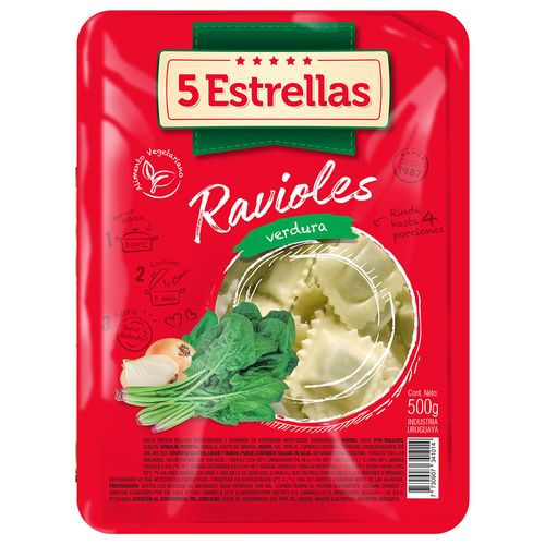 Ravioles 5 ESTRELLAS verdura 500 g