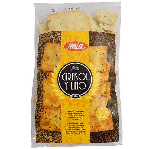 Galleta con girasol y lino 130 g