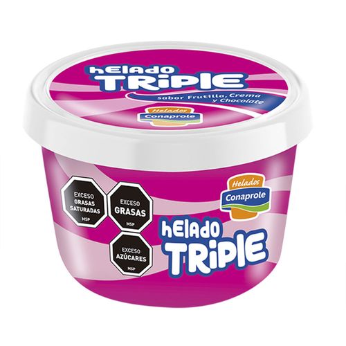 Helado crema chocolate frutilla CONAPROLE vaso 250 cc