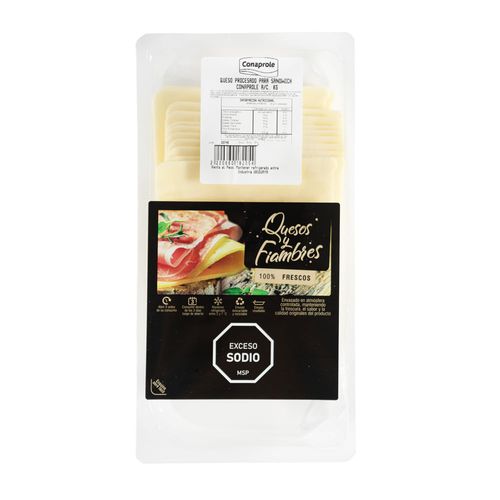 Queso procesado para sándwich CONAPROLE atmósfera controlada x 250 g