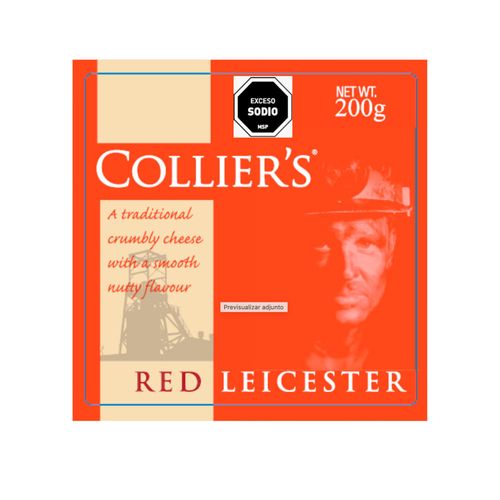 Queso Cheddar Rojo COLLIER'S 200 g