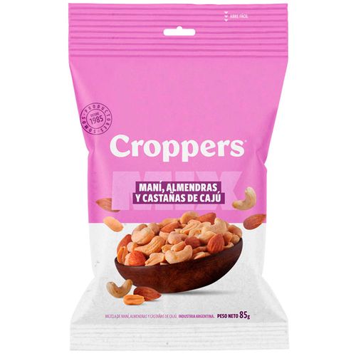 Mix maní almendras castañas CROPPERS 80 g