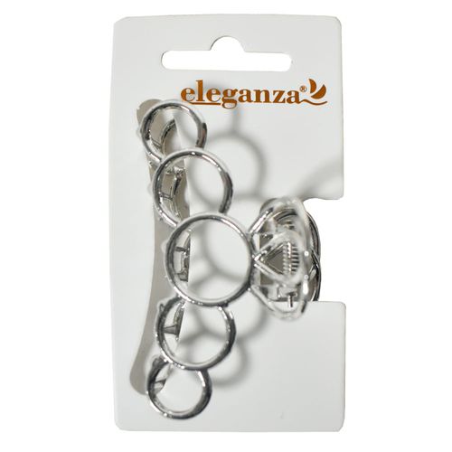 Pinza para él cabello de metal con anillos