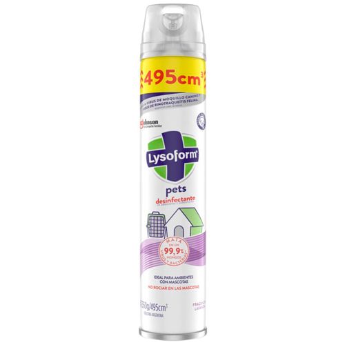 Desinfectante LYSOFORM pets aerosol 495 cc.