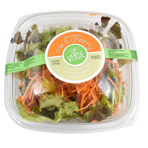 Ensalada mix CLUB VERDE lechuga zanahoria y cherry 200 g