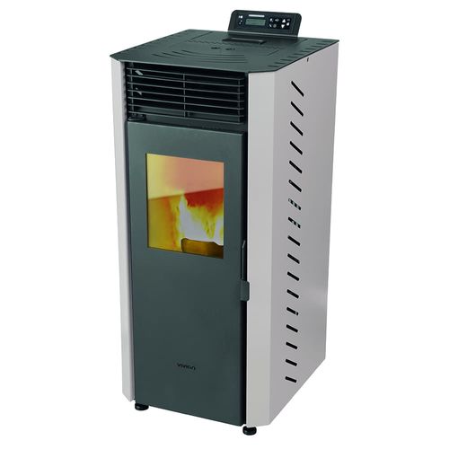 Calefactor a pellet VIVION HAUS Eco Start 12 Kw gris