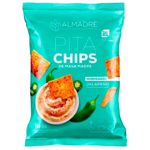 Pita chips de masa madre jalapeño ALMADRE 170 g