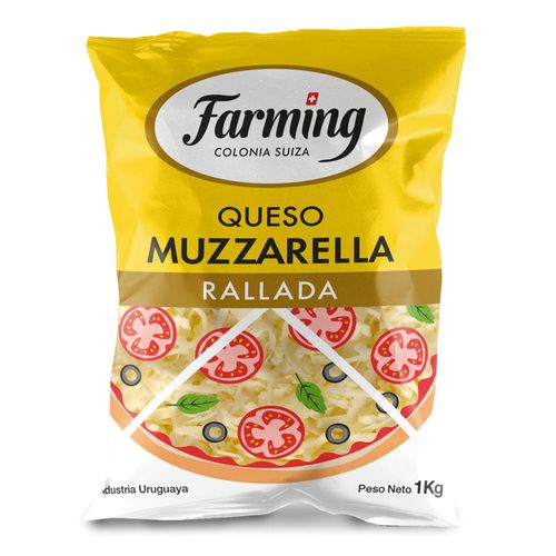 Queso Muzzarella rallada FARMING 1 kg