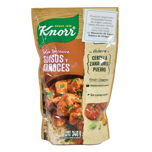 Salsa KNORR Tipo Casera Guisos y Arroces 340 g