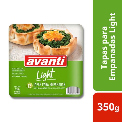 Tapa empanadas AVANTI horno light 12 un.