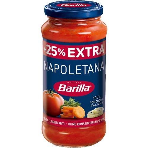 Salsa napolitana BARILLA 400 g + 25% gratis