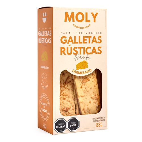 Galletas Rústicas Parmesano Moly 120 g