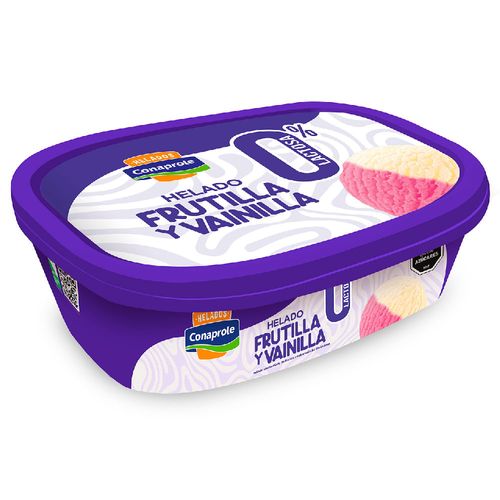 Helado CONAPROLE Deslactosado Vainilla y Frutilla 1 L